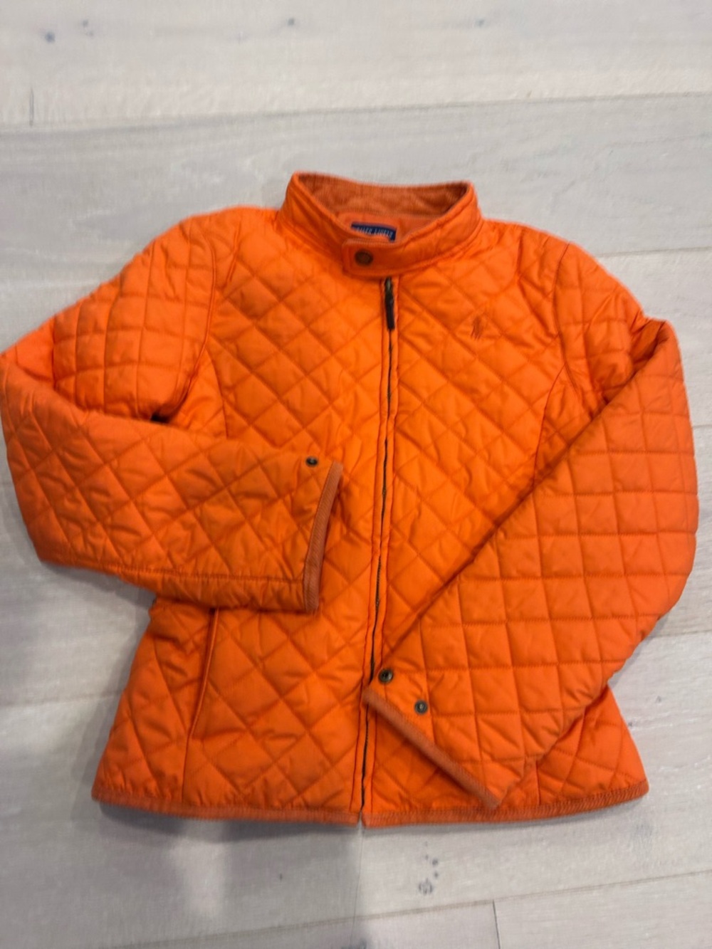 Kids Quilted Orange Jacket - Lightweight Warmth- or woman XS